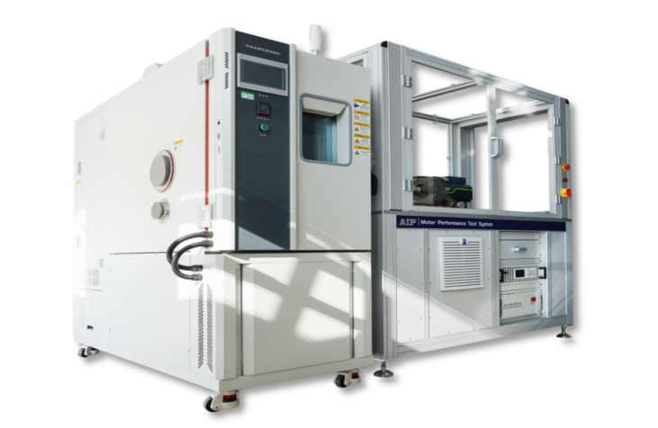 1、測試臺 諧波減速機測試臺面設有滑軌,滑軌上依次同軸安裝被測電機、位置傳感器、扭矩傳感器、異步伺服電機。臺面有供電機的端子 U、V、W,供電機或外接控制器的端子 DC+ 、DC-還有各種信號的接口,例如:CAN-BUS、ECU 、Encoder、Temperature 、Voltage 等端口 。 2、電控柜 主要由直流電源 、伺服驅動器 、BLDC 電機控制器 、測控系統和安全控制電路等組成。 3、伺服系統 主要由伺服直流電源、伺服驅動器與異步伺服電機(內含編碼器)組成。 速度模式下,可以作為主電動機拖動 DUT 電機按照 指定速度運轉;轉矩模式下,可以做為 DUT 電機的負載施加指定的轉矩運轉 4、FOC系統 主要由直流電源、控制器、測控系統及其編碼器、磁環位置傳感器等組成。 其中 BLDC 控制器應具有 FOC 及弱磁能力。控制器可以適配不同極槽的電機,例如 12 槽 8 極或 12 槽 10 極等,只需要在測試前用 BLDC 控制器的 SETUP TOOL 軟件模塊對 BLDC 控制器進行設置即可。 5、環境倉系統(選配) 環境系統:主要由高低溫箱、溫度采集器組成。該系統可以模擬電機的實際工作溫度環境。環境模擬溫度:-40攝氏度到150攝氏度。 1、測試臺 諧波減速機測試臺面設有滑軌,滑軌上依次同軸安裝被測電機、位置傳感器、扭矩傳感器、異步伺服電機。臺面有供電機的端子 U、V、W,供電機或外接控制器的端子 DC+ 、DC-還有各種信號的接口,例如:CAN-BUS、ECU 、Encoder、Temperature 、Voltage 等端口 。 2、電控柜 主要由直流電源 、伺服驅動器 、BLDC 電機控制器 、測控系統和安全控制電路等組成。 3、伺服系統 主要由伺服直流電源、伺服驅動器與異步伺服電機(內含編碼器)組成。 速度模式下,可以作為主電動機拖動 DUT 電機按照 指定速度運轉;轉矩模式下,可以做為 DUT 電機的負載施加指定的轉矩運轉 4、FOC系統 主要由直流電源、控制器、測控系統及其編碼器、磁環位置傳感器等組成。 其中 BLDC 控制器應具有 FOC 及弱磁能力。控制器可以適配不同極槽的電機,例如 12 槽 8 極或 12 槽 10 極等,只需要在測試前用 BLDC 控制器的 SETUP TOOL 軟件模塊對 BLDC 控制器進行設置即可。 5、環境倉系統(選配) 環境系統:主要由高低溫箱、溫度采集器組成。該系統可以模擬電機的實際工作溫度環境。環境模擬溫度:-40攝氏度到150攝氏度。